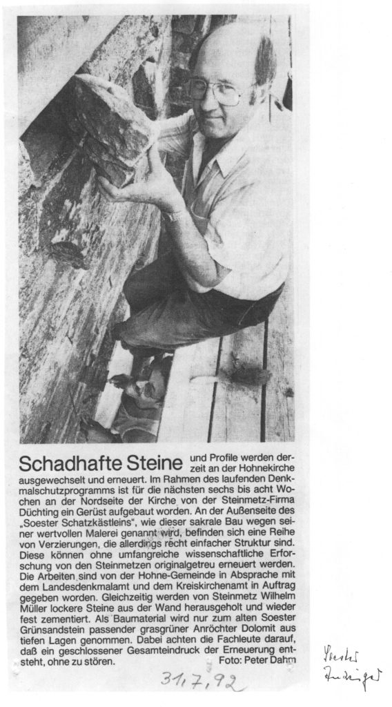 Chronik der Projekte zeitungsausschnitt 1992